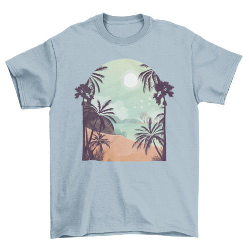 Exotic Beach T-shirt Design | Binge T-shirt Shop