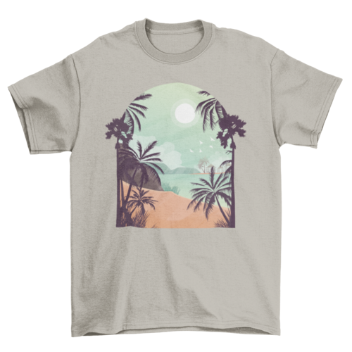 Exotic Beach T-shirt Design | Binge T-shirt Shop