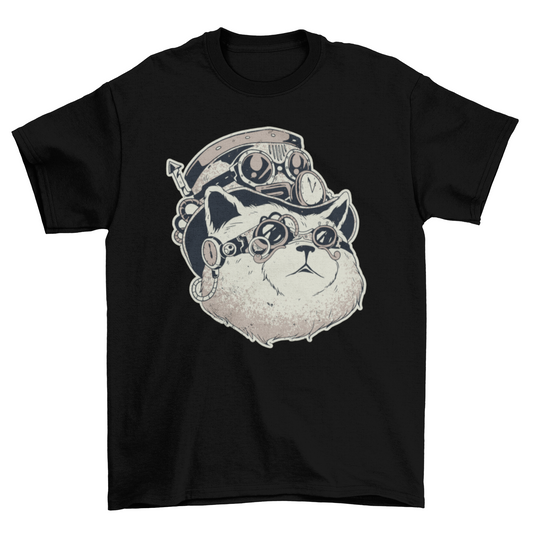 Steampunk Cat T-shirt | Binge T-shirt