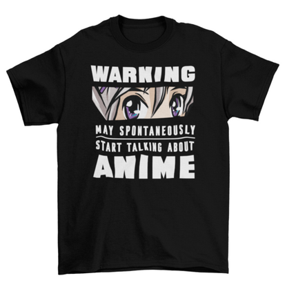 Anime Warning T-shirt | Binge T-shirt Shop