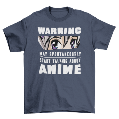 Anime Warning T-shirt | Binge T-shirt Shop