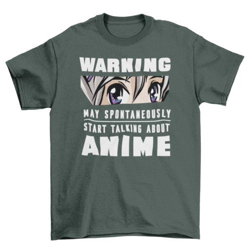 Anime Warning T-shirt | Binge T-shirt Shop