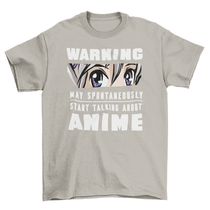 Anime Warning T-shirt | Binge T-shirt Shop