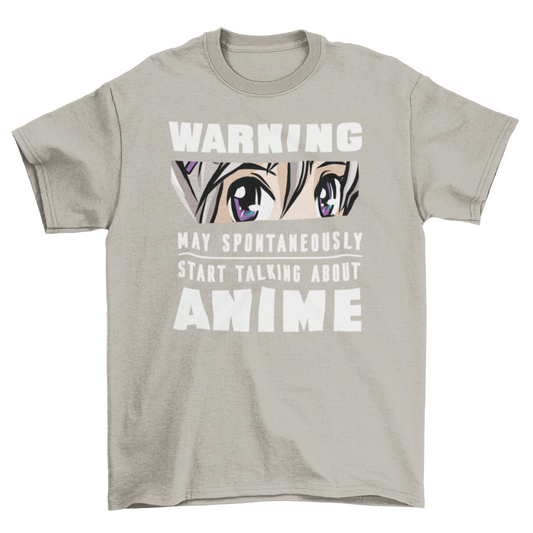 Anime Warning T-shirt | Binge T-shirt Shop