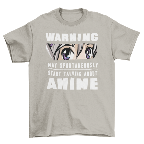 Anime Warning T-shirt | Binge T-shirt Shop
