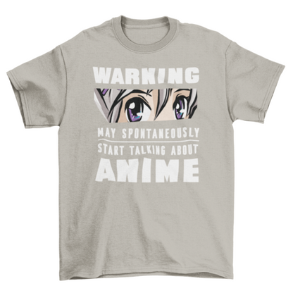Anime Warning T-shirt | Binge T-shirt Shop
