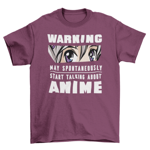 Anime Warning T-shirt | Binge T-shirt Shop