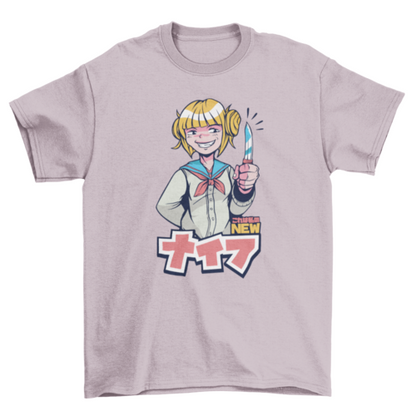Anime Girl Knife T-shirt | Binge T-shirt Shop