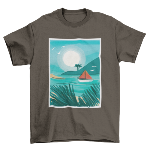 Watercolor Beach T-shirt Design | Binge T-shirt Shop