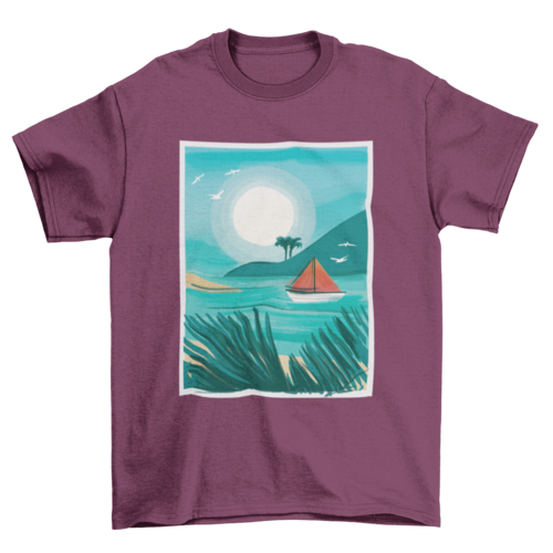 Watercolor Beach T-shirt Design | Binge T-shirt Shop