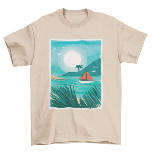 Watercolor Beach T-shirt Design | Binge T-shirt Shop