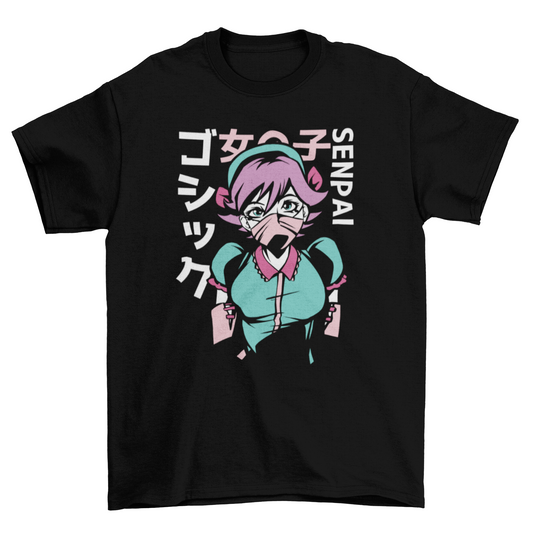 Pastel Goth Anime Girl T-shirt | Binge T-shirt Shop