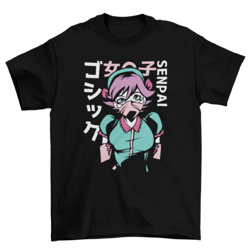 Pastel Goth Anime Girl T-shirt | Binge T-shirt Shop