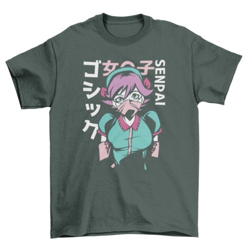 Pastel Goth Anime Girl T-shirt | Binge T-shirt Shop