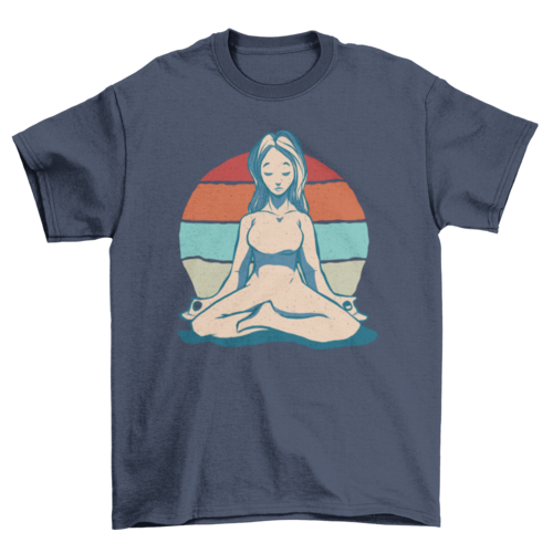 Meditation Girl Vintage T-shirt
