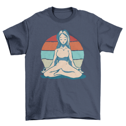 Meditation Girl Vintage T-shirt