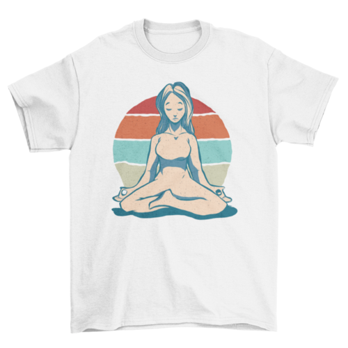 Meditation Girl Vintage T-shirt