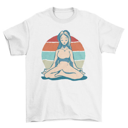 Meditation Girl Vintage T-shirt