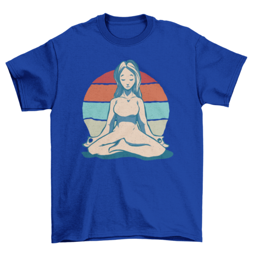 Meditation Girl Vintage T-shirt