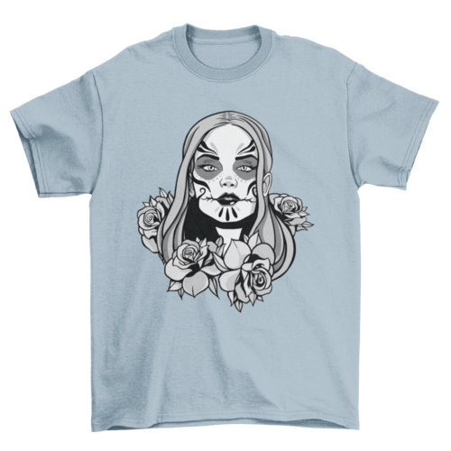 Catrina Woman Illustration T-shirt | Binge T-shirt Shop