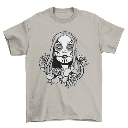 Catrina Woman Illustration T-shirt | Binge T-shirt Shop