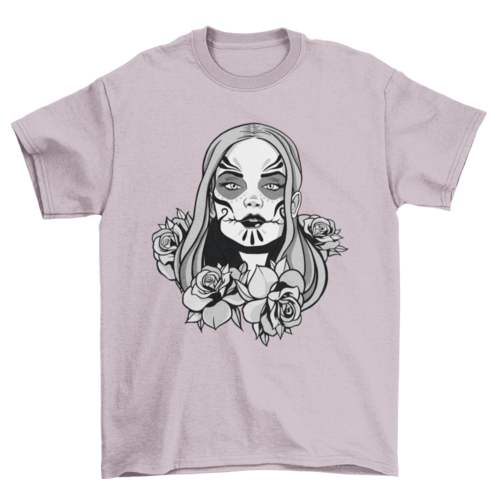 Catrina Woman Illustration T-shirt | Binge T-shirt Shop