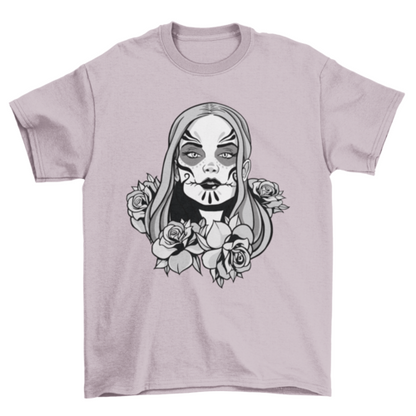 Catrina Woman Illustration T-shirt | Binge T-shirt Shop