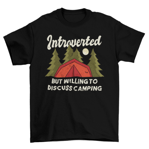 Introverted Camping Quote T-shirt | Binge T-shirt Shop