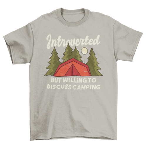 Introverted Camping Quote T-shirt | Binge T-shirt Shop