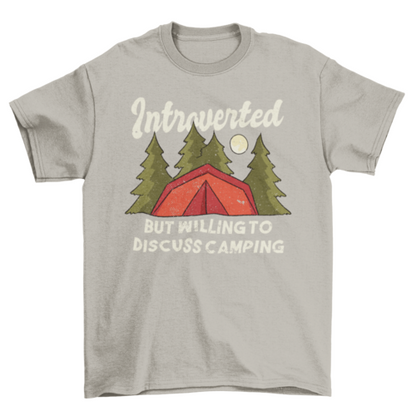 Introverted Camping Quote T-shirt | Binge T-shirt Shop