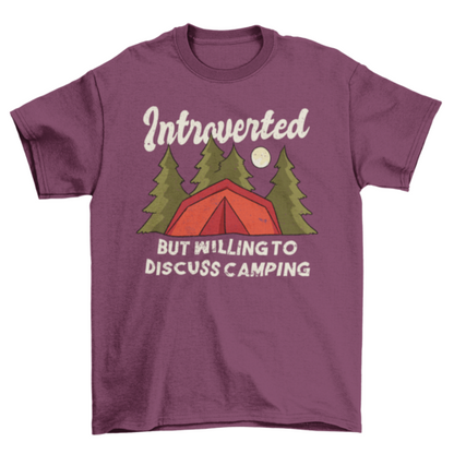 Introverted Camping Quote T-shirt | Binge T-shirt Shop