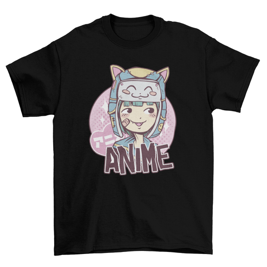 Anime Cute Girl T-shirt | Binge T-shirt Shop