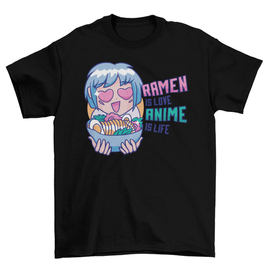 Ramen & Anime T-shirt | Binge T-shirt Shop