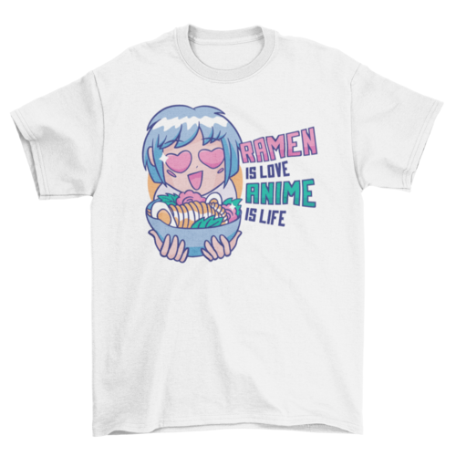 Ramen & Anime T-shirt | Binge T-shirt Shop
