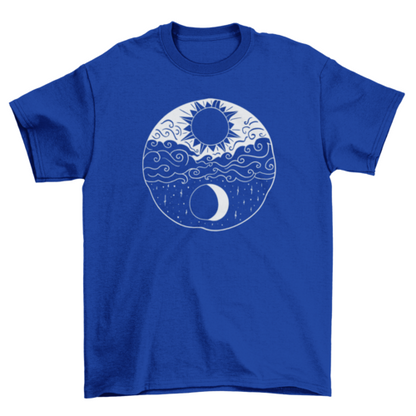 Artistic Sun and Moon T-shirt | Binge T- Shirt Shop
