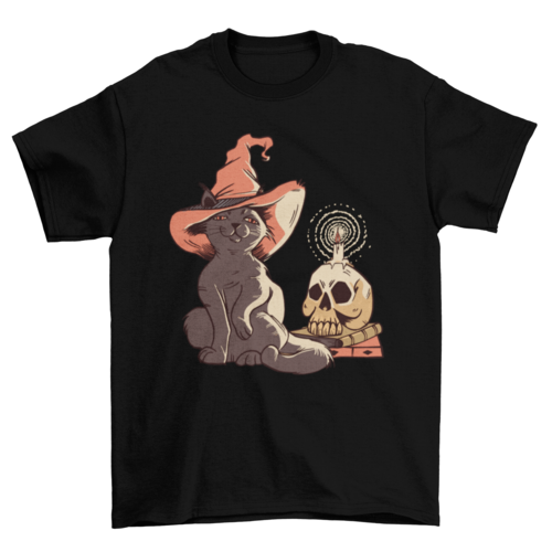 Halloween Witch Cat T-shirt Design | Binge T-Shirt Shop
