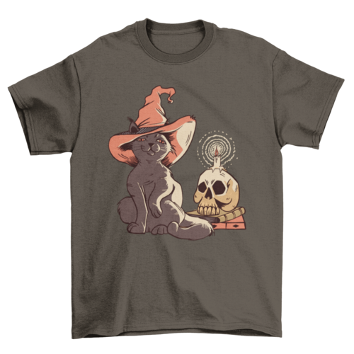 Halloween Witch Cat T-shirt Design | Binge T-Shirt Shop
