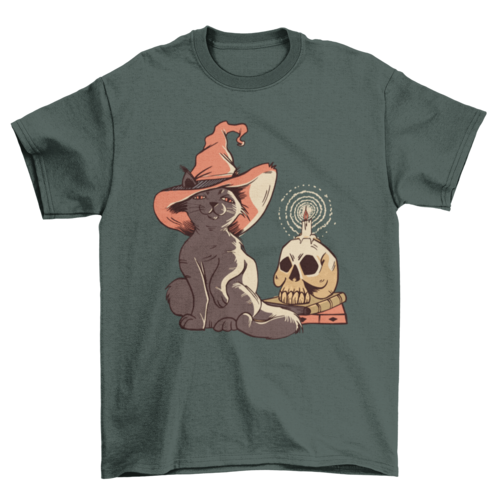 Halloween Witch Cat T-shirt Design | Binge T-Shirt Shop