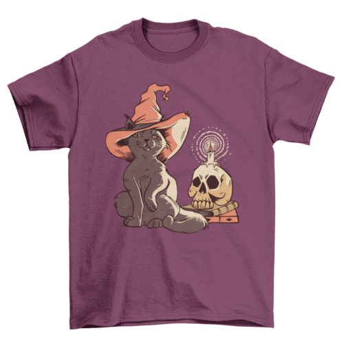 Halloween Witch Cat T-shirt Design | Binge T-Shirt Shop