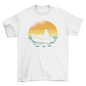 Retro Sunset Boat T-shirt | Binge T-shirt Shop