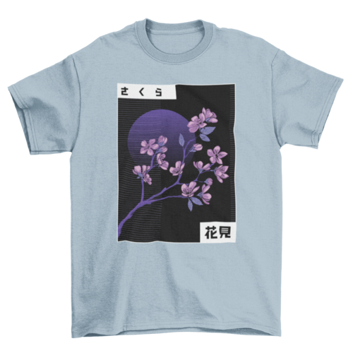 Vaporwave Cherry Blossom T-shirt | Binge T-shirt Shop