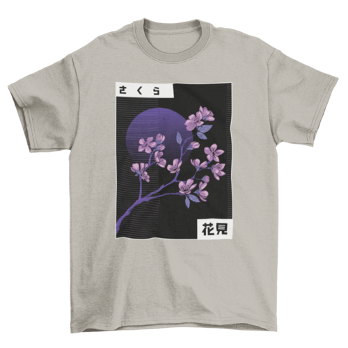 Vaporwave Cherry Blossom T-shirt | Binge T-shirt Shop