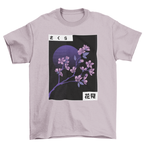 Vaporwave Cherry Blossom T-shirt | Binge T-shirt Shop