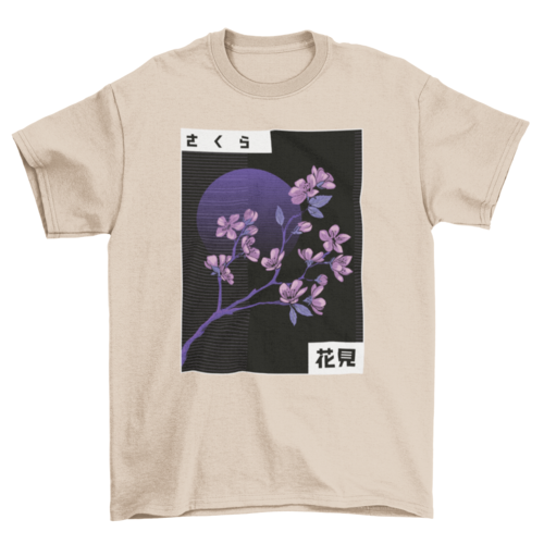 Vaporwave Cherry Blossom T-shirt | Binge T-shirt Shop