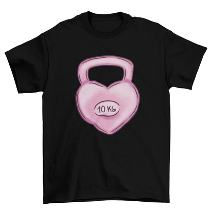 Kettlebell Heart T-shirt | Binge T-shirt Shop