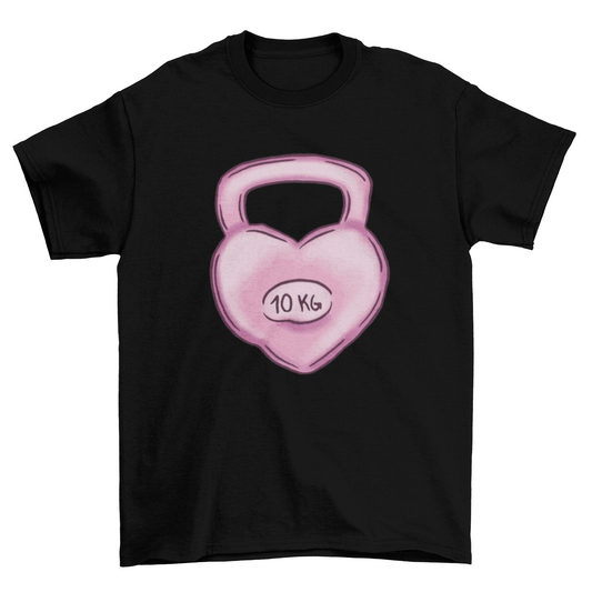 Kettlebell Heart T-shirt | Binge T-shirt Shop