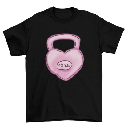 Kettlebell Heart T-shirt | Binge T-shirt Shop