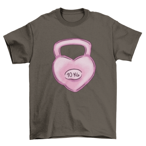 Kettlebell Heart T-shirt | Binge T-shirt Shop