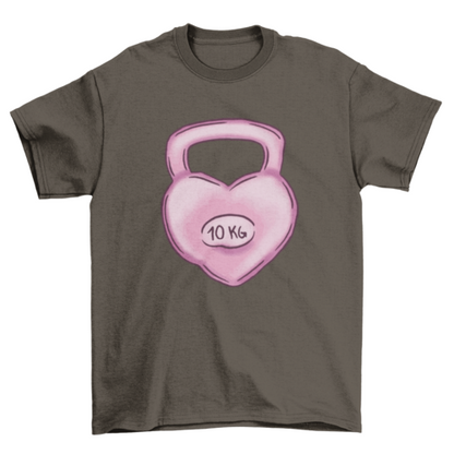 Kettlebell Heart T-shirt | Binge T-shirt Shop