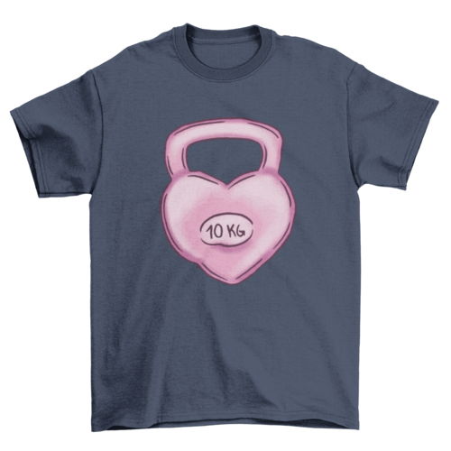 Kettlebell Heart T-shirt | Binge T-shirt Shop